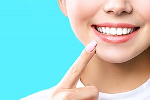 Close up of woman’s smile