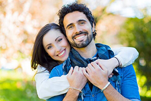 Smiling young couple