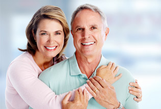 Smiling mature couple