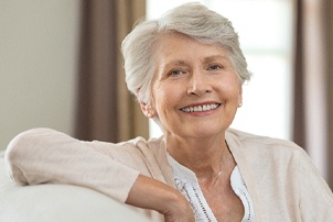 older woman smiling